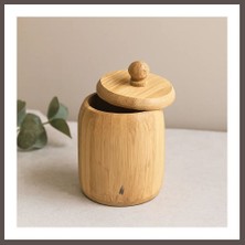 Ecotrend Kapaklı Ahşap Bambu Şekerlik 7.5 x 8.5 cm ECO123