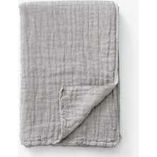 Tr Rustik 3 Kat Keten Çift Taraflı Süper Yumuşak Nefes Alabilen Dört Mevsim Throw Koltuk Şalı 140X190CM | Koltuk Örtüsü | 140X190 cm Yatak Örtüsü (Antrasit)