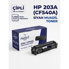 Nekes Toner Nekes Hp Color Laserjet Pro M254DW (T6B60A) (203A / CF540A) Siyah Muadil Toner (Yeni Nesil Çipli - Tak Çalıştır)
