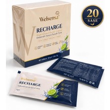 Tr Recharge 20 Saşe, Şekersiz Elektrolit Içecek Tozu, Magnezyum Bisglisinat ve C Vitamini, Limon &amp; Citrus Aromalı