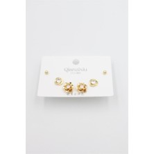 OFİ Çoklu Set Küpe - Altın