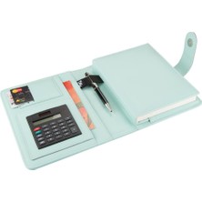 Tr 2027 Yılı Premium Tasarım Hediyelik Organizer Ajanda Kılıflı Tarihli Çizgili 168 Yaprak 17X24 Ajandalı Dilli Mıknatıs Kapaklı Vegan Deri 20X26 Cm. Su Yeşili