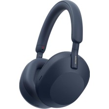 Tr WH-1000XM5 En Iyi Aktif Gürültü Önleyici Kablosuz Bluetooth Kulak Üstü Kulaklıklar, Net Arama Için Mikrofonlu Kulaklıklar, Pil Ömrü 30 Saat-Gece Ortası Mavi
