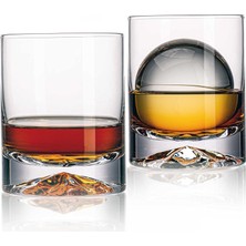 Tr El Üfleme Kristal Çift Eski Moda Kokteyl, Katı Viski Bardakları, Taş Bardakları, Lowball Bardakları - 340 ml - 2'li Set - Büyük Boy Buz Küpleri Için Mükemmel Boyut