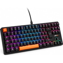 Tr %80 Kablolu Rgb Mekanik Gaming Klavye, Siyah Red Switch Kb-03