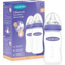 Tr 2'li Biberon Seti 240ML, Beyaz, Mor
