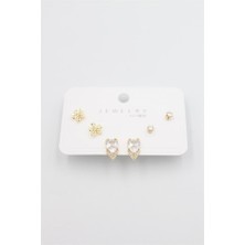 OFİ Çoklu Set Küpe - Altın