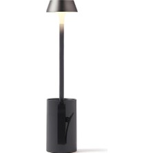 Tr Mımı Klipsli Okuma Lambası, Yatak Okuma Işığı, Başucu Masası Için Stand Dahil, 9 Renk Led, Usb-C Şarj Edilebilir Okuma Cihazı Aksesuarı - Antrasit Gri
