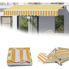 Tr Bu Veranda Tente Kumaş Değiştirme, 4,9 x 3 M, Güneşlik Bezi Veranda Örtüsü (Sadece Kumaş), %100 Polyester Gölgelik Örtüsü, Güneşlik, Bahçe Gölgeliği Polyester Üst Tuval, Suya Dayanıklı (5 x 2,5 cm