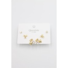OFİ Çoklu Set Küpe - Altın