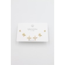 OFİ Çoklu Set Küpe - Altın