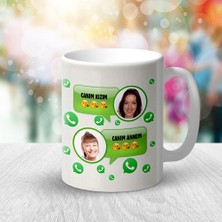 BK Gift Kişiye Özel Anne Mesajlı Beyaz Kupa Bardak - 4