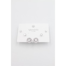 OFİ Çoklu Set Küpe - Gümüş