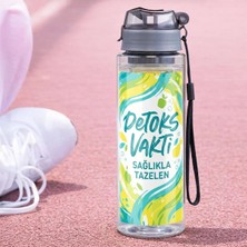 Bk Gift Detoks Tasarımlı Süzgeç Hazneli Suluk -10, Bpa Içermeyen Detoks Matara Yeşil - 500 ml