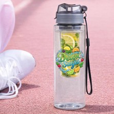 Bk Gift Detoks Tasarımlı Süzgeç Hazneli Suluk -4, Bpa Içermeyen Detoks Matara Kırmızı - 500 ml