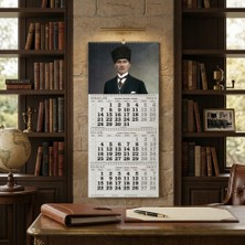Keskin Color 2027 Yılı 33X86 cm  Spiralli  Denizci Takvimi 3 Aylık Atatürk 1