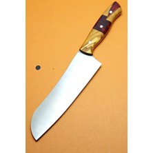 Tr Hoşcanlar Japon Santoku Şef Bıçağı 4116 Çelik Hibrit Zeytin Epoksi Gövde