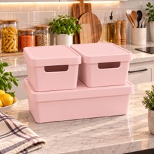 Selka Home Kapaklı 3'lü Organizer Kutu