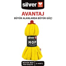 Silver Home Süper Emici %100 Mikrofiber 70×55 cm Jumbo Boy Sarı Mop Başlığı