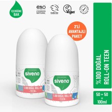 Siveno %100 Doğal Roll On Teen Girl Genç Kız Deodorant Ter Kokusu Önleyici Bitkisel Lekesiz Vegan 50 ml X2 Adet