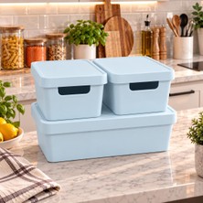 Selka Home Kapaklı 3'lü Organizer Kutu