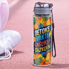 Bk Gift Detoks Tasarımlı Süzgeç Hazneli Suluk -7, Bpa Içermeyen Detoks Matara Yeşil - 500 ml