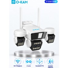 O-Kam OK-8080 6mp 2 Lensli Wi-Fi Destekli Güvenlik Kamerası