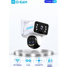O-Kam OK-4446 10X Zoom 2 Lensli Wi-Fi Destekli Güvenlik Kamerası