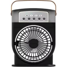 Mudanis If Şarjlı 600 ml Su Hazneli Taşınabilir Masaüstü Vanilatör Güçlü Fan ve 2000 Mah Pil Siyah