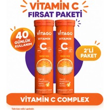 2'Li Paket - Vitago Vitamin C, Vitamin D, Çinko Içeren 20'Li Efervesan Tablet