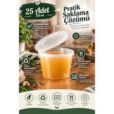 Ceylan Adam MIT1368 Sızdırmaz Mini Sosluk ve Buzluk Saklama Kabı, 120 ml 25 Adet