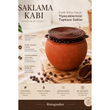 Ceylan Adam MG04 Silikon Kapaklı Doğal Toprak Hava Geçirmez Çömlek Saklama Kabı