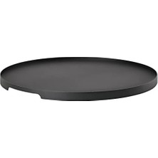 Ceylan Adam Metal Tek Servis Tepsisi, Dekoratif Tepsi, Yuvarlak, 35 cm Çap, Siyah