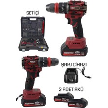 Ridepro RP-2050 20V 130 Nm Kömürsüz Darbeli Akülü Matkap – 13 mm Mandren, 2 Adet 2.0 Ah Akü, Şarj Cihazı ve Uç Seti