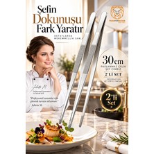 Transformacion 30 cm Çelik Cımbız Maşa 2 Adet Paslanmaz Çelik Malzeme ile Ergonomik Tasarım  719806
