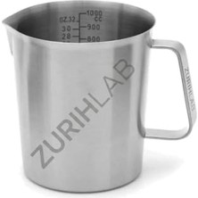 Ceylan Adam Kulplu Paslanmaz Çelik Beher 1000 ml - Ölçekli Beaker - Ölçü Kabı