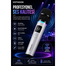 Royaleks If Kablosuz Karaoke Çift Mikrofon 6.5 mm Sahne Parti Düğün Aktivite Amfi Hoparlör