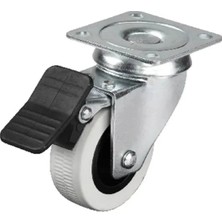 Mudanis If 334 - 50X20 mm Çift Bilyalı Tablalı Frenli Teker 4 Adet