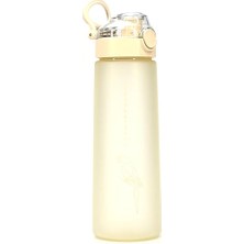Ceylan Adam Su Matarası Tritan Geniş Ağız Su Şişesi Luxury Spor Matarası Suluğu Bpasız 730 ml Bej 0110
