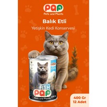 Ceylan Adam Balık Aromalı Yetişkin Kedi Konservesi, Tahıllı, 400 G, 12 Adet