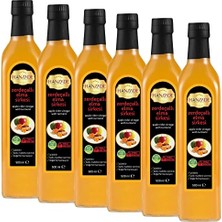 Ceylan Adam Zerdeçallı Elma Sirkesi 500 ml x 6 Adet Doğal Fermantasyon Içilebilir Katkısız Cam Şişe