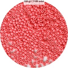 Royaleks Group If Pembe Renk 4 mm Yaklaşık 1100 Adet / 100 Gram Cam Boncuk Oya Yazma Bileklik ve Kolye