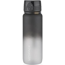 Ceylan Adam Uzspace 800 ml Çift Renkli Sızdırmaz Bpa Içermez Kilitlenebilir Kapaklı Motivasyonel Tritan Su Matarası (Siyah-Beyaz)