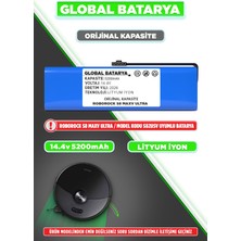 Global Batarya Roborock S8 Maxv Ultra Uyumlu Robot Süpürge Batarya 14.4V 52000MAH Li-Ion Pil (Orijinal Kapasite)
