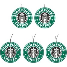 Ceylan Adam Oto Kokusu, 5'lü Starfucks Coffe Tasarımlı Dekoratif Araba ve