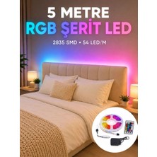 Royaleks If 2835 Rgb Şerit LED 5 Metre 54 Led/m Uzaktan Kumandalı Renkli Dekorasyon Işığı