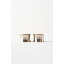 Ceylan Adam Lara 2'li Peçete Halkası Silver 4 5x4 5x3 5 cm