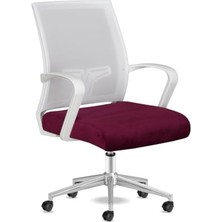 Ceylan Adam Fashion Ergonomik Fileli Ofis & Çalışma Koltuğu Vişne Çürüğü Kumaş