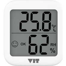 Ceylan Adam Iç Mekan Dijital Isı ve Nem Ölçer Beyaz Termometre WVT17 Thermometer
