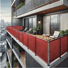 Ceylan Adam Sizenelazım 50 cm x 1m Kahverengi Pvc Su Geçirmez Balkon Demiri Korkuluk Çit Branda, PVCBALKONB001722M